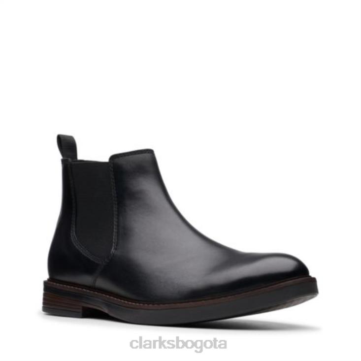 Clarks 0DX8L4550 clarks de cuero negros paulson up hombres cuero negro