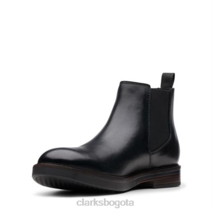 Clarks 0DX8L4550 clarks de cuero negros paulson up hombres cuero negro