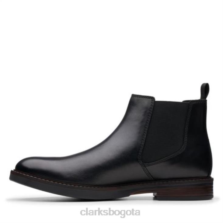 Clarks 0DX8L4550 clarks de cuero negros paulson up hombres cuero negro
