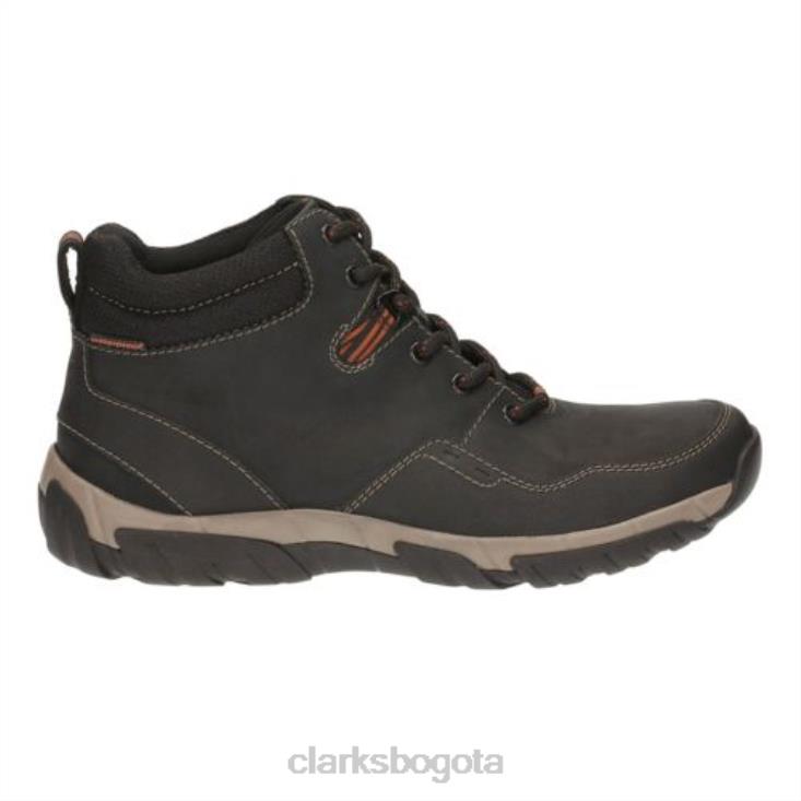 Clarks 0DX8L4553 Top Walbeck de cuero impermeable negro de Clarks hombres cuero negro impermeable
