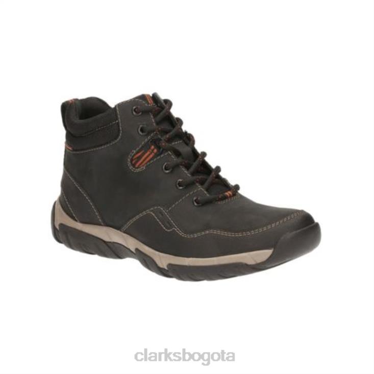 Clarks 0DX8L4553 Top Walbeck de cuero impermeable negro de Clarks hombres cuero negro impermeable