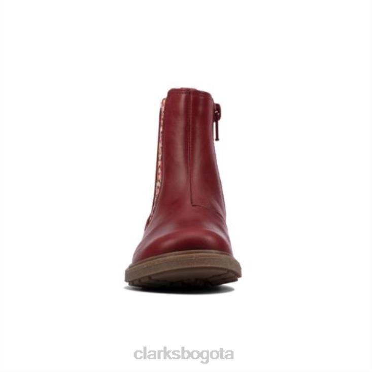 Clarks 0DX8L4557 astrol orinf f fit clarks cuero cereza unisexo cuero cereza