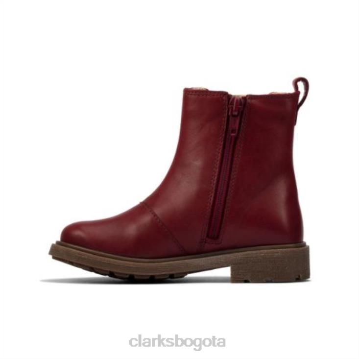 Clarks 0DX8L4557 astrol orinf f fit clarks cuero cereza unisexo cuero cereza