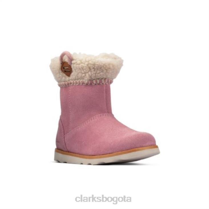 Clarks 0DX8L4558 clarks de gamuza rosa con trabilla para corona inf g fit unisexo gamuza rosa