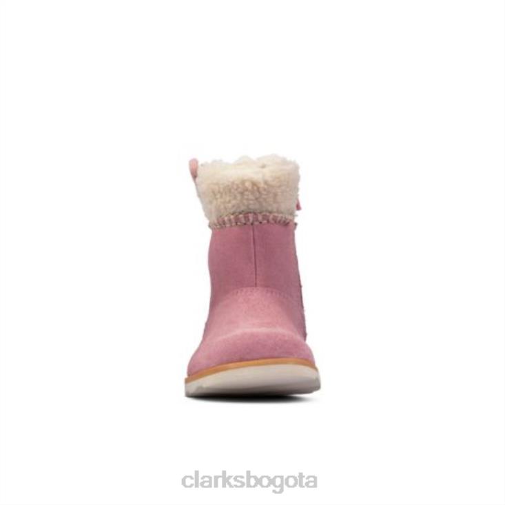 Clarks 0DX8L4558 clarks de gamuza rosa con trabilla para corona inf g fit unisexo gamuza rosa