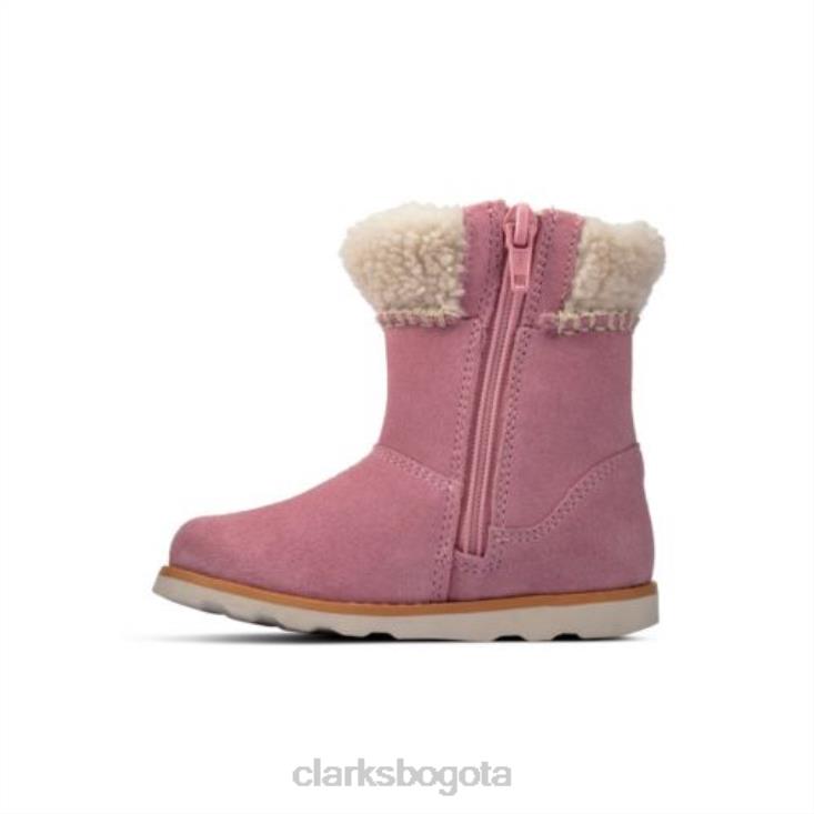 Clarks 0DX8L4558 clarks de gamuza rosa con trabilla para corona inf g fit unisexo gamuza rosa