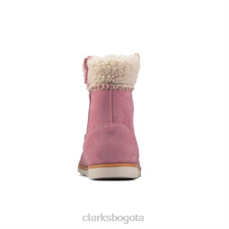 Clarks 0DX8L4558 clarks de gamuza rosa con trabilla para corona inf g fit unisexo gamuza rosa