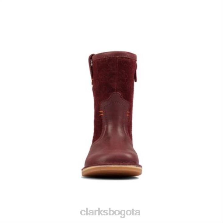 Clarks 0DX8L4559 comet pop fst-g fit clarks berry cuero unisexo cuero de baya