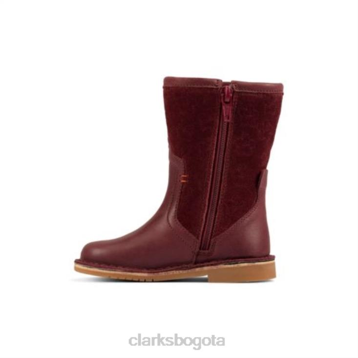 Clarks 0DX8L4559 comet pop fst-g fit clarks berry cuero unisexo cuero de baya