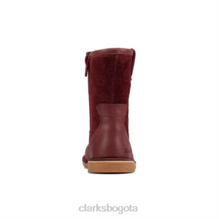 Clarks 0DX8L4559 comet pop fst-g fit clarks berry cuero unisexo cuero de baya