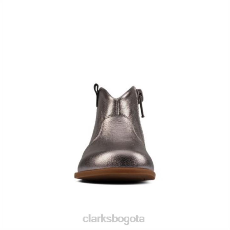 Clarks 0DX8L4562 Clarks Drew Dawn FST F Fit cuero de peltre unisexo cuero peltre