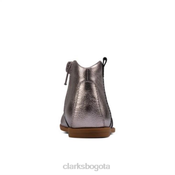 Clarks 0DX8L4562 Clarks Drew Dawn FST F Fit cuero de peltre unisexo cuero peltre