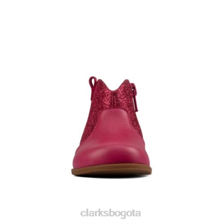 Clarks 0DX8L4563 Clarks de cuero frambuesa Drew Dawn FST G Fit unisexo cuero frambuesa