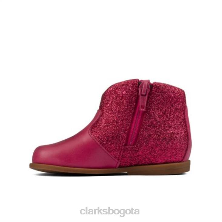 Clarks 0DX8L4563 Clarks de cuero frambuesa Drew Dawn FST G Fit unisexo cuero frambuesa