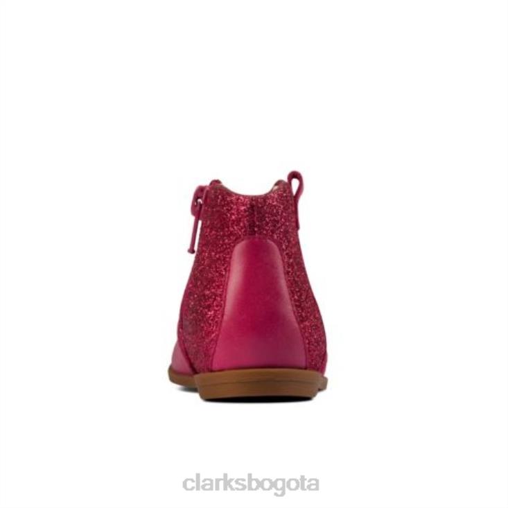 Clarks 0DX8L4563 Clarks de cuero frambuesa Drew Dawn FST G Fit unisexo cuero frambuesa