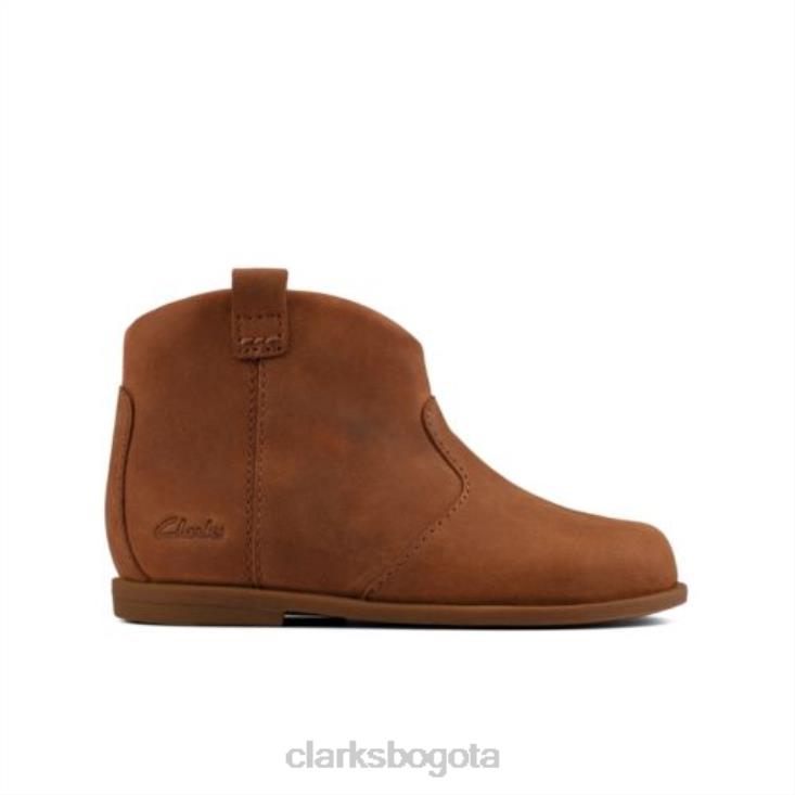 Clarks 0DX8L4567 Drew Dawn FST G Fit Clarks cuero bronceado unisexo cuero marrón