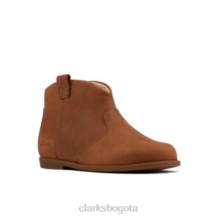 Clarks 0DX8L4567 Drew Dawn FST G Fit Clarks cuero bronceado unisexo cuero marrón