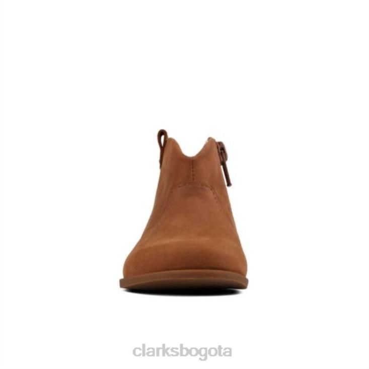 Clarks 0DX8L4567 Drew Dawn FST G Fit Clarks cuero bronceado unisexo cuero marrón