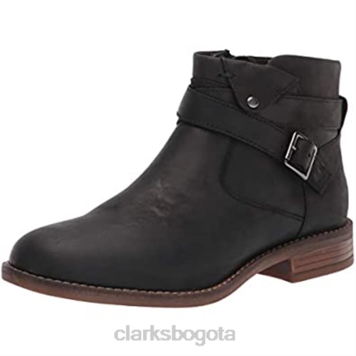 Clarks 0DX8L457 Botín clarks camzdime de piel negro para mujer mujer cuero negro