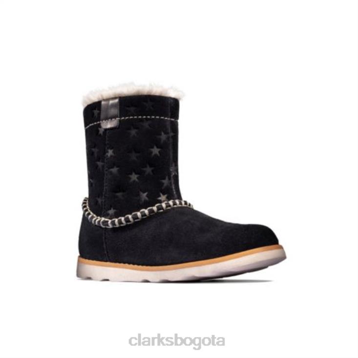 Clarks 0DX8L4574 clarks corona piper inf g fit ante azul marino unisexo gamuza azul marino