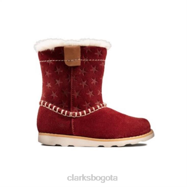 Clarks 0DX8L4575 corona piper fst f fit clarks rojo oscuro unisexo rojo oscuro