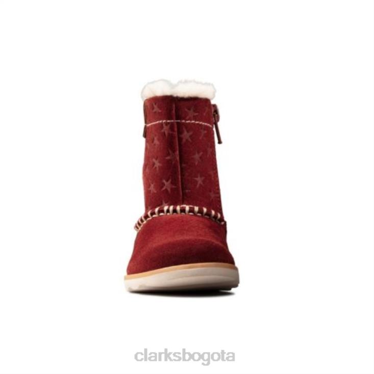 Clarks 0DX8L4575 corona piper fst f fit clarks rojo oscuro unisexo rojo oscuro