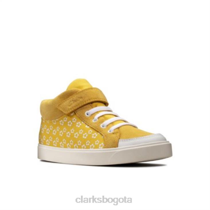Clarks 0DX8L4579 amarillo bajo combi clarks city hop inf f fit unisexo combinación amarilla