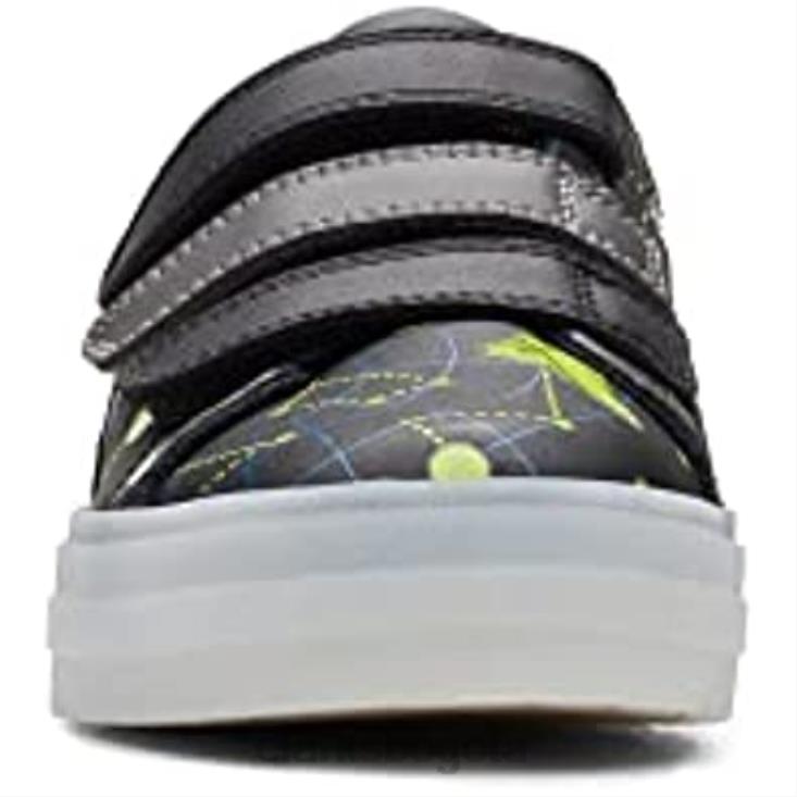 Clarks 0DX8L458 Zapatilla clarks flare cosmo k para niño negra combi niños combinado negro