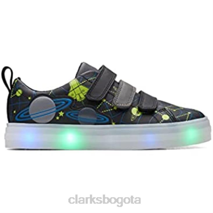 Clarks 0DX8L458 Zapatilla clarks flare cosmo k para niño negra combi niños combinado negro