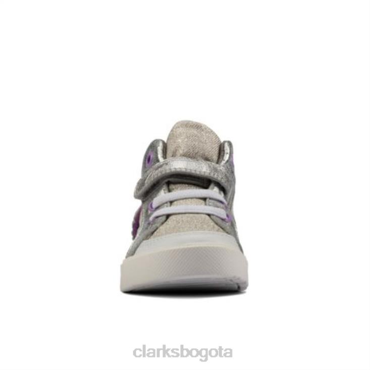 Clarks 0DX8L4580 clarks combi city pop inf f fit plateados unisexo combinado plateado