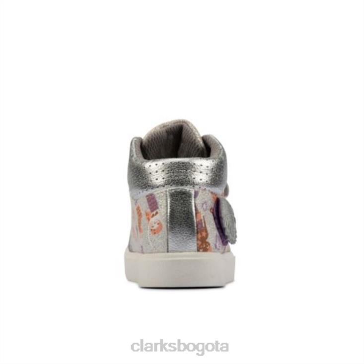 Clarks 0DX8L4580 clarks combi city pop inf f fit plateados unisexo combinado plateado