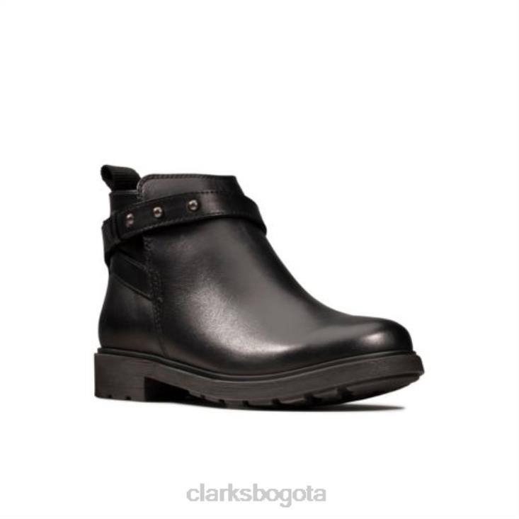 Clarks 0DX8L4582 astrol soar inf f fit clarks de cuero negro unisexo cuero negro