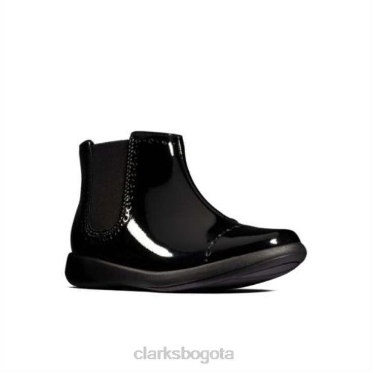 Clarks 0DX8L4583 grabar forma inf g fit clarks patente negra unisexo charol negro