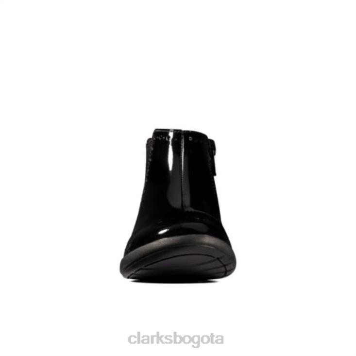Clarks 0DX8L4583 grabar forma inf g fit clarks patente negra unisexo charol negro
