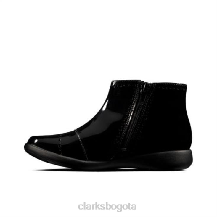 Clarks 0DX8L4583 grabar forma inf g fit clarks patente negra unisexo charol negro