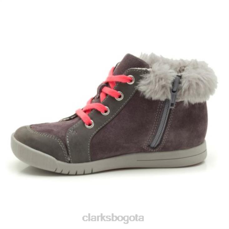 Clarks 0DX8L4587 Clarks cuero gris Crazy Cake inf f fit unisexo cuero gris