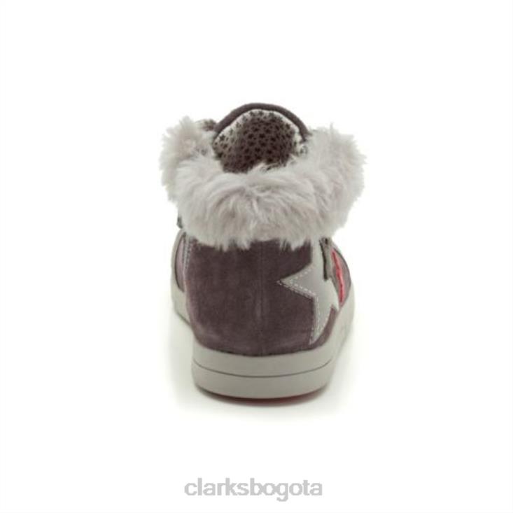 Clarks 0DX8L4587 Clarks cuero gris Crazy Cake inf f fit unisexo cuero gris