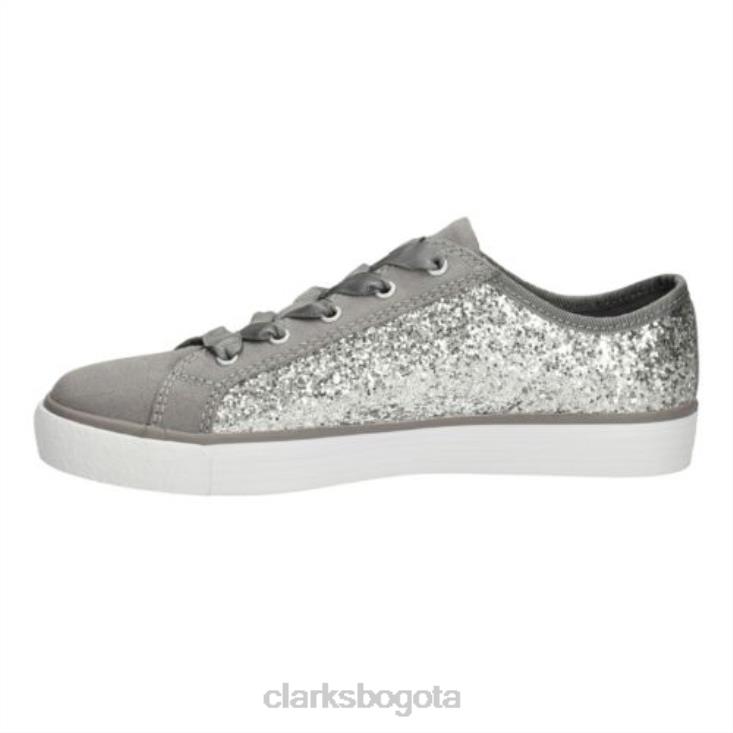Clarks 0DX8L4589 brill cora jnr f fit clarks plata niños plata