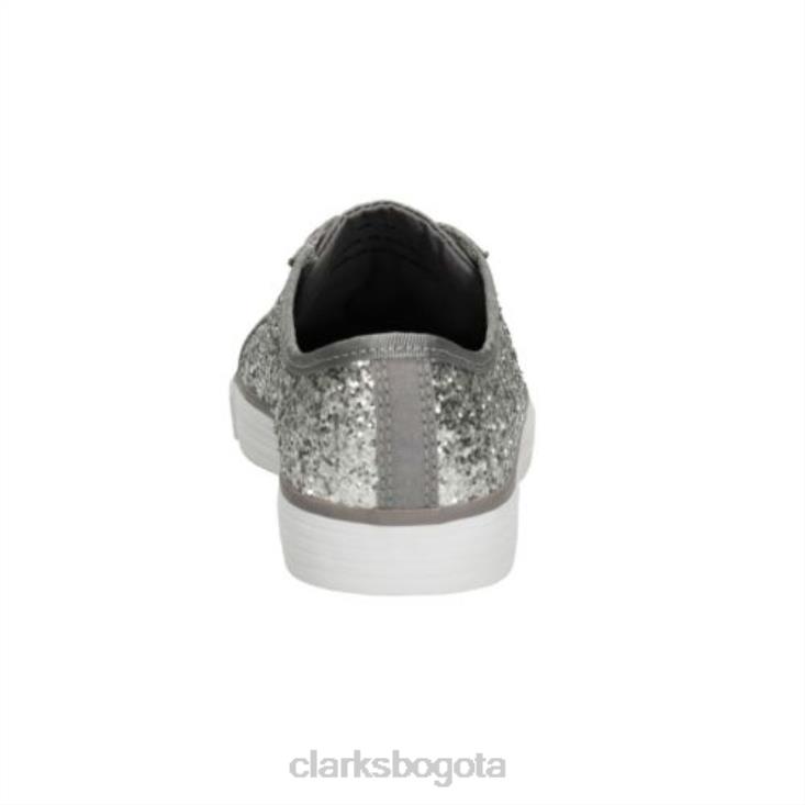 Clarks 0DX8L4589 brill cora jnr f fit clarks plata niños plata