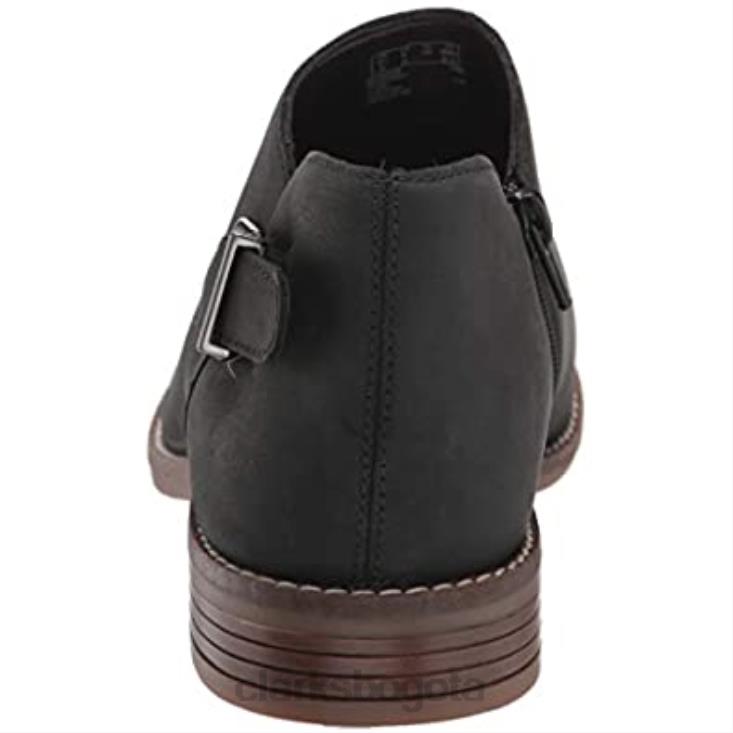 Clarks 0DX8L459 Botín clarks mujer camzmaple piel negro mujer cuero negro