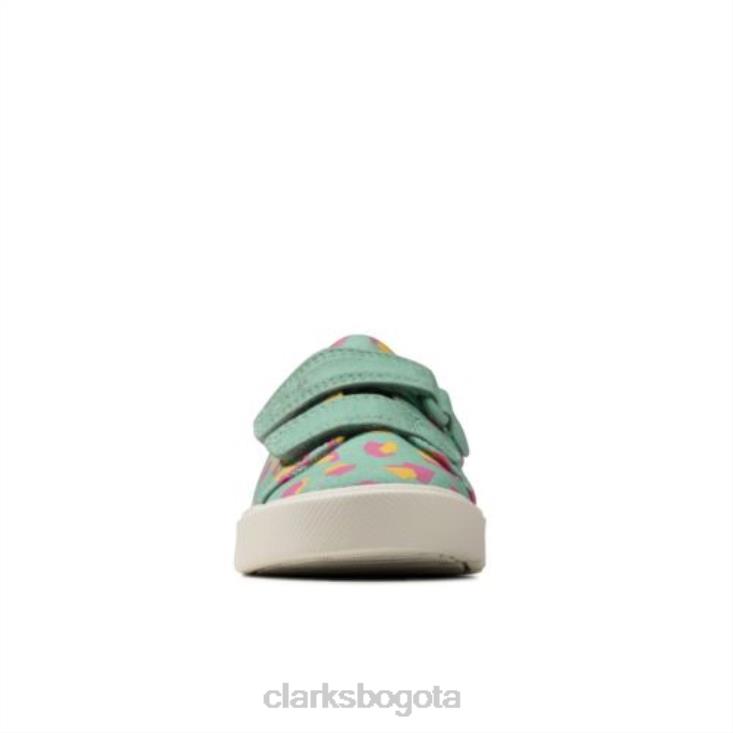 Clarks 0DX8L4591 city ​​bright inf g fit clarks sage combi niños combinación de salvia