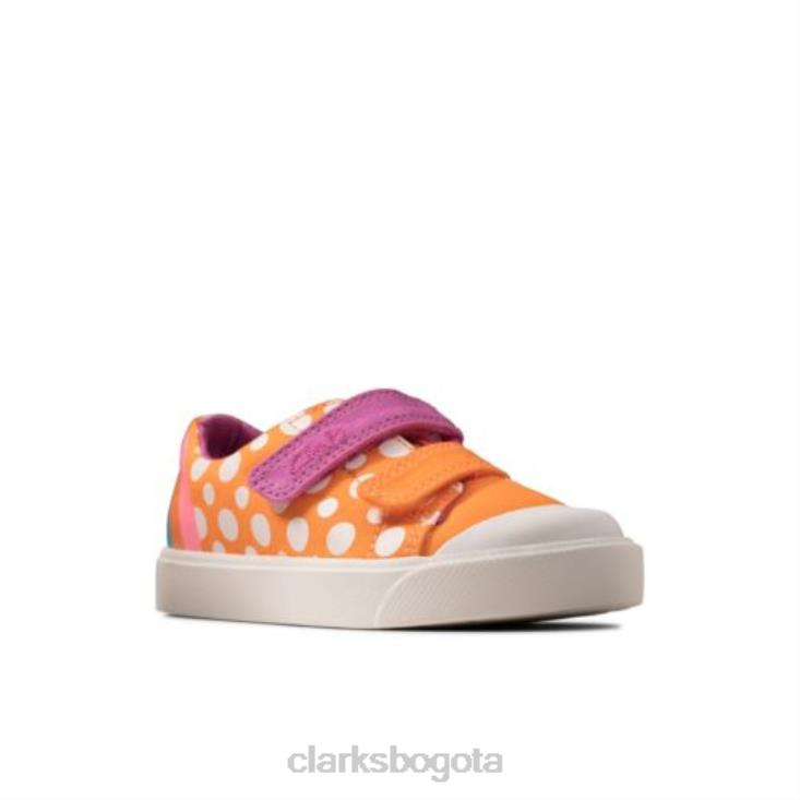 Clarks 0DX8L4592 combi naranja clarks city bright fst f fit niños combinación naranja