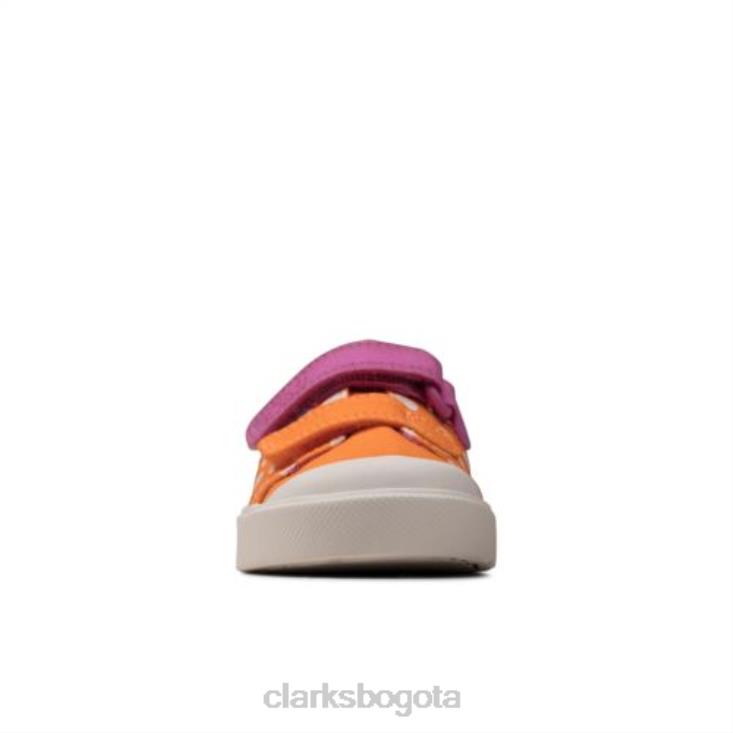 Clarks 0DX8L4592 combi naranja clarks city bright fst f fit niños combinación naranja