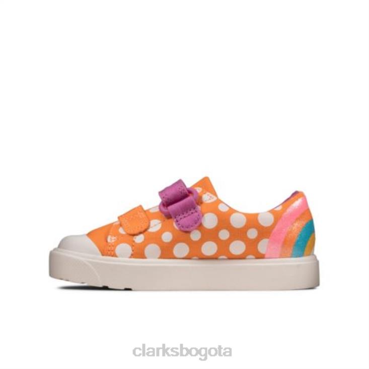 Clarks 0DX8L4592 combi naranja clarks city bright fst f fit niños combinación naranja