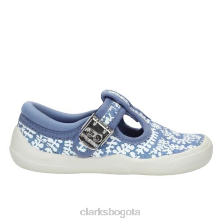 Clarks 0DX8L4594 clarks briley bow fst-h fit denim niños mezclilla
