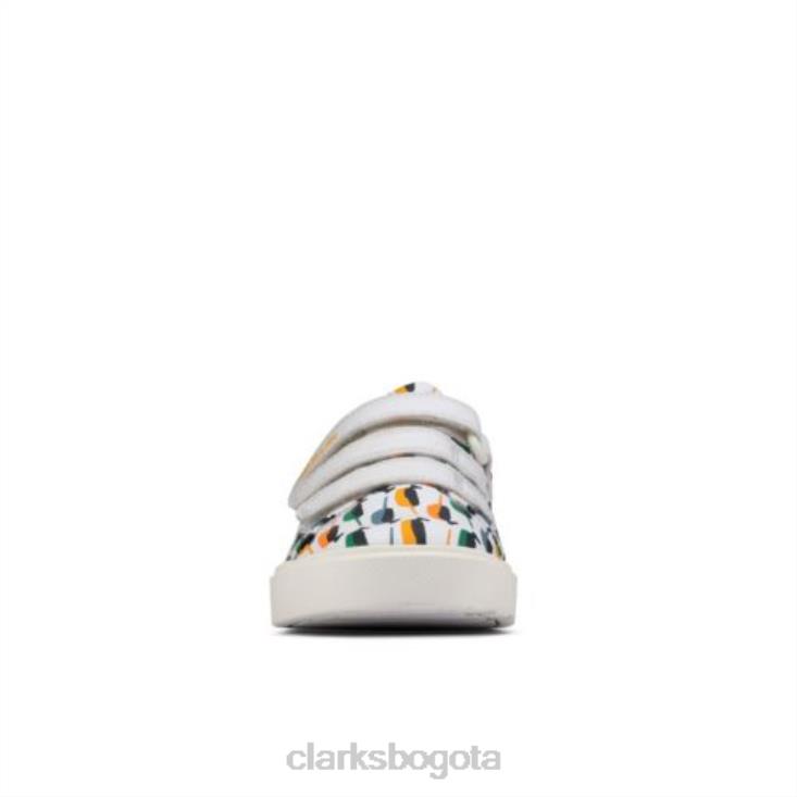 Clarks 0DX8L4597 ambiente de la ciudad inf f fit clarks white interest niños interés blanco