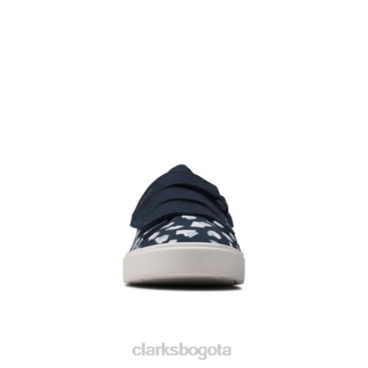 Clarks 0DX8L4599 city ​​vibe inf g fit clarks estampado azul marino niños estampado azul marino