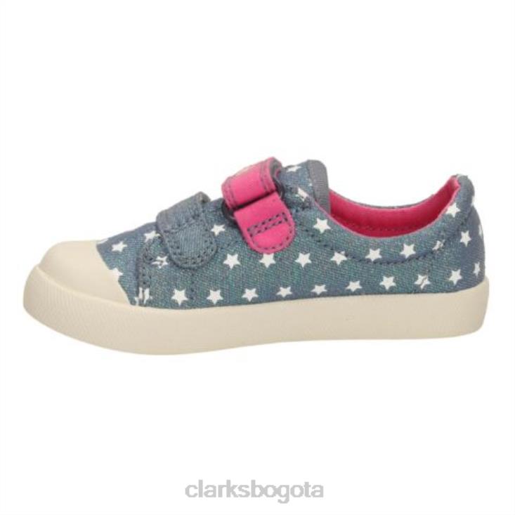 Clarks 0DX8L4602 clarks halcy hana fst g fit denim lona niños lona de mezclilla