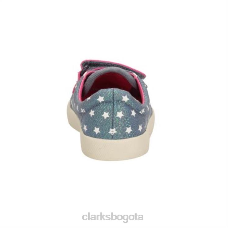Clarks 0DX8L4602 clarks halcy hana fst g fit denim lona niños lona de mezclilla