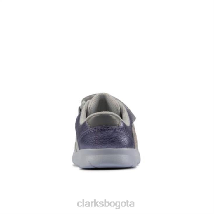 Clarks 0DX8L4603 clarks de cuero blanco ath shell fst g fit niños cuero blanco